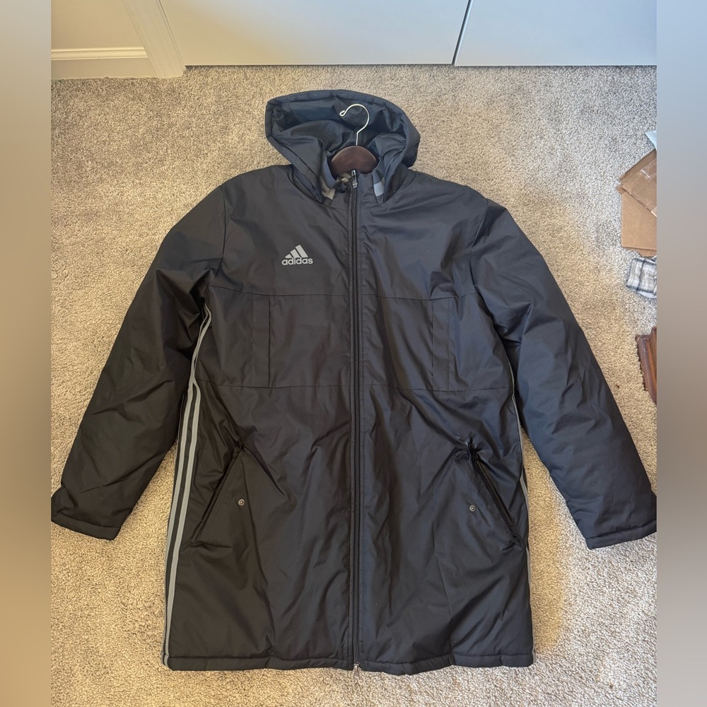 Adidas Men's Black Hooded Jacket